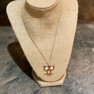 Vintage copper owl pendant